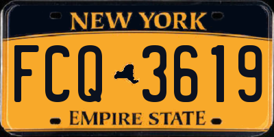 NY license plate FCQ3619