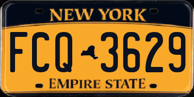 NY license plate FCQ3629