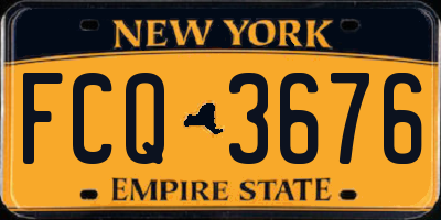 NY license plate FCQ3676