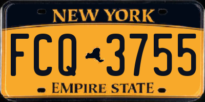 NY license plate FCQ3755