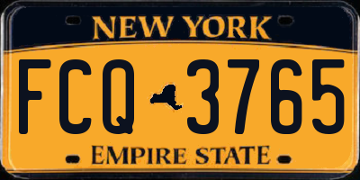 NY license plate FCQ3765
