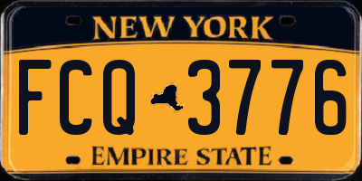 NY license plate FCQ3776