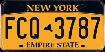 NY license plate FCQ3787