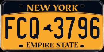 NY license plate FCQ3796