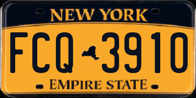 NY license plate FCQ3910