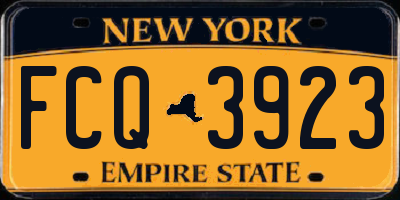 NY license plate FCQ3923