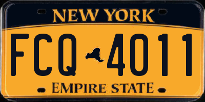 NY license plate FCQ4011