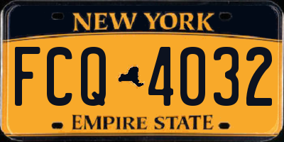 NY license plate FCQ4032