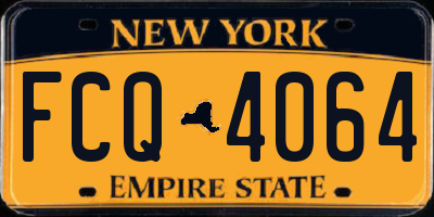 NY license plate FCQ4064