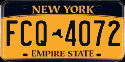 NY license plate FCQ4072