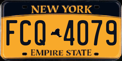 NY license plate FCQ4079