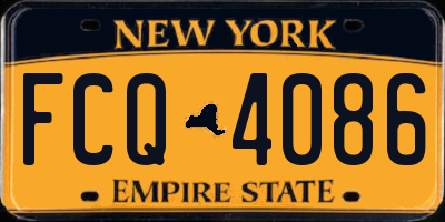 NY license plate FCQ4086
