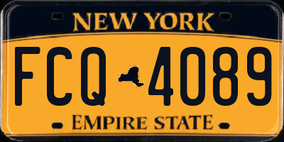 NY license plate FCQ4089