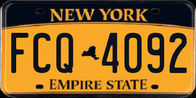NY license plate FCQ4092