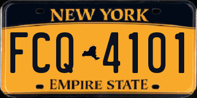 NY license plate FCQ4101