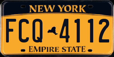 NY license plate FCQ4112