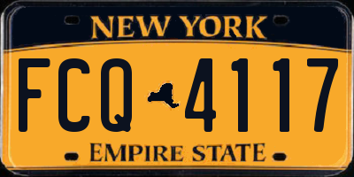 NY license plate FCQ4117