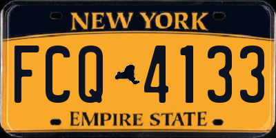NY license plate FCQ4133