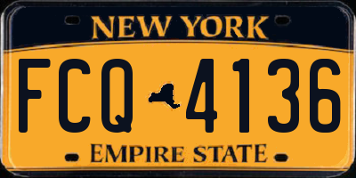 NY license plate FCQ4136
