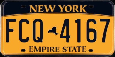 NY license plate FCQ4167