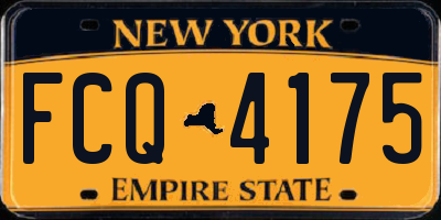 NY license plate FCQ4175