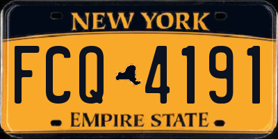 NY license plate FCQ4191