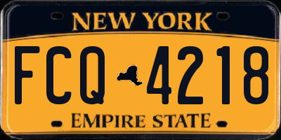 NY license plate FCQ4218