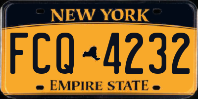 NY license plate FCQ4232