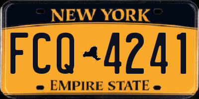NY license plate FCQ4241