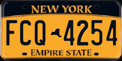 NY license plate FCQ4254