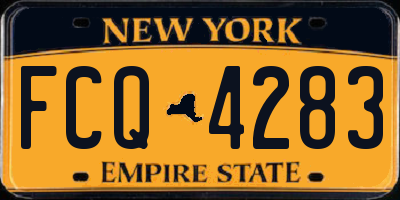 NY license plate FCQ4283