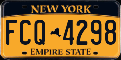 NY license plate FCQ4298