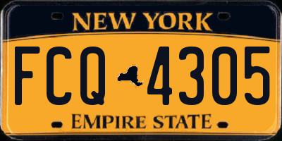 NY license plate FCQ4305