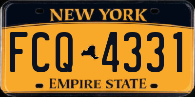 NY license plate FCQ4331