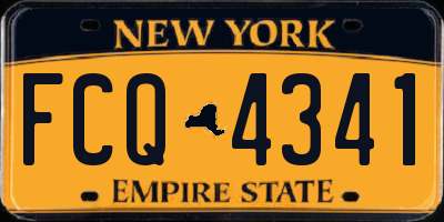 NY license plate FCQ4341