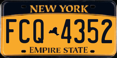 NY license plate FCQ4352