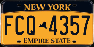 NY license plate FCQ4357