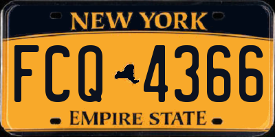 NY license plate FCQ4366