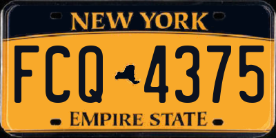 NY license plate FCQ4375