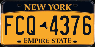 NY license plate FCQ4376