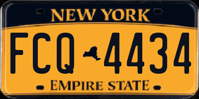 NY license plate FCQ4434