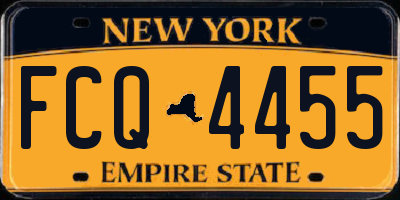 NY license plate FCQ4455