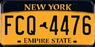 NY license plate FCQ4476