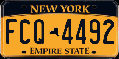 NY license plate FCQ4492
