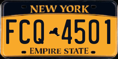NY license plate FCQ4501