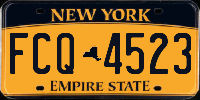NY license plate FCQ4523