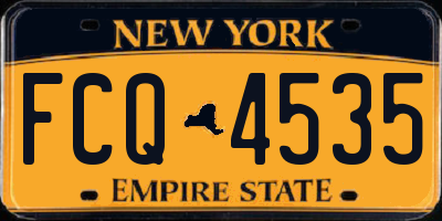 NY license plate FCQ4535