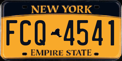 NY license plate FCQ4541