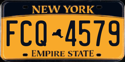 NY license plate FCQ4579
