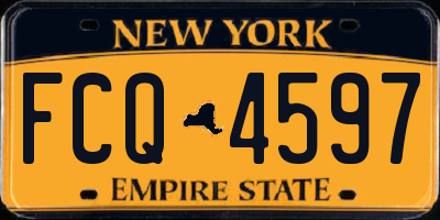 NY license plate FCQ4597